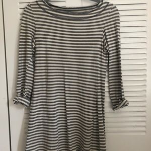 Raw Earth Wild Sky Grey & White Striped Tunic